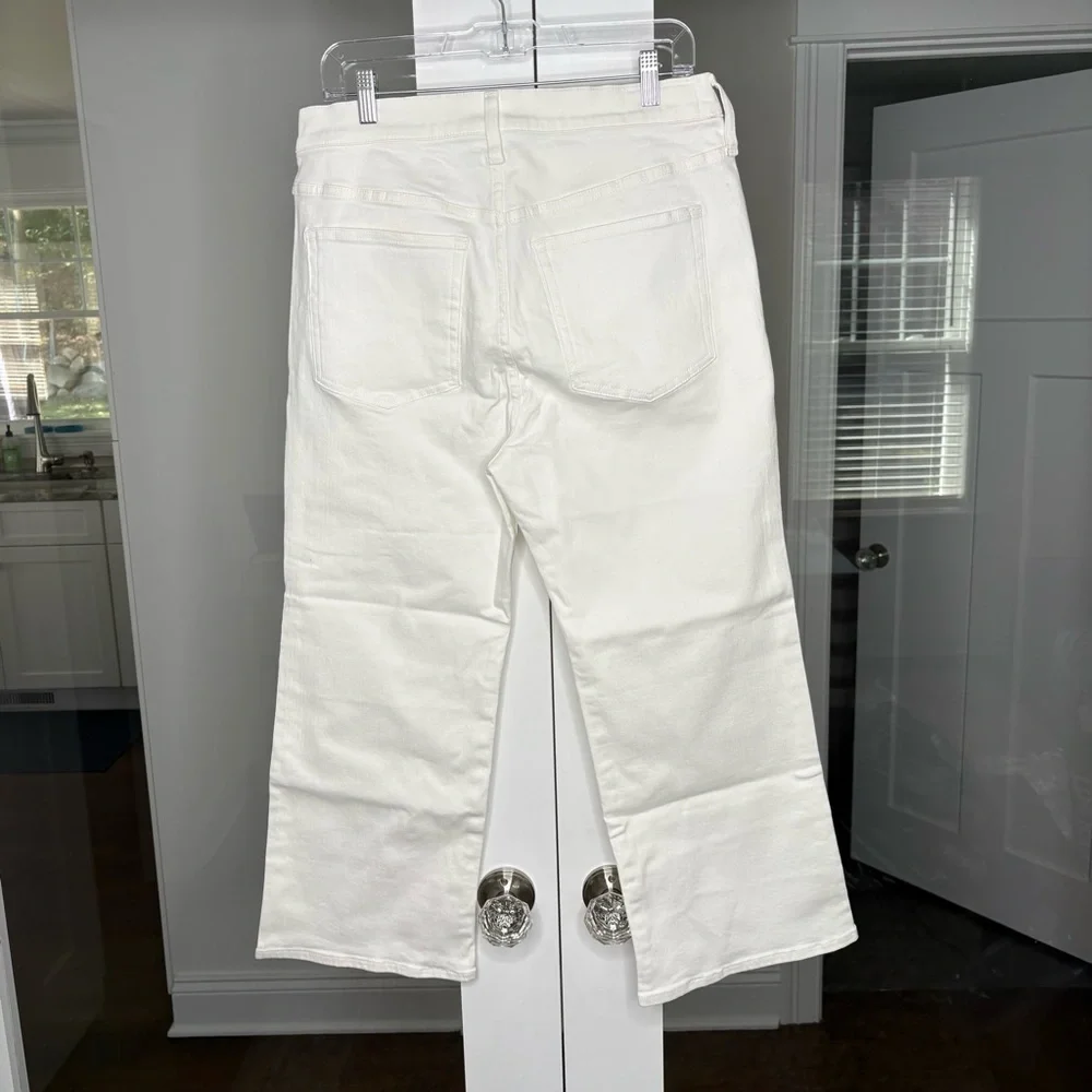 NWT J. Crew Petite High-rise Kickout Jean White